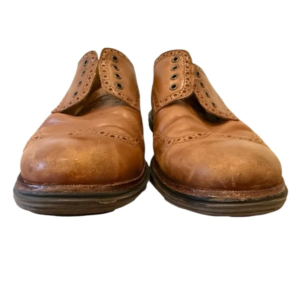 Cole Haan Mens OriginalGrand Wingtip Oxford Tan Leather Shoes C31547 Size 13M‎
